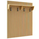 Modway - Render Cannelé Panneau porte-manteaux avec tablette in Chêne clair-Portemanteau cannelé moderne avec tablette