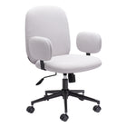 Zuo - Lionel Chaise de bureau - Beige-Fonction basculante offrant confort ergonomique et flexibilité accrue