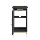 Modway - Awaken 18" Vanette de salle de bain - Noir noir-Construction en bois massif et MDF