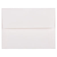 JAM Paper Enveloppes d'invitation Strathmore A2 - 4,375 x 5,75 po - Vergé blanc brillant - paquet de 50-Posé blanc brillant