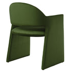 Modway - Talia Performance Velvet Fauteuil à manger - Vert mousse-Arrivée entièrement assemblée