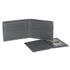 Club Rochelier - Portefeuille mince pliable pour homme avec carte d'identité amovible - Gris anthracite-Livré dans un coffret cadeau