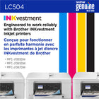 Brother - LC504BKS Cartouche d’encre noire authentique à rendement standard-Compatible avec l’imprimante INKvestment de Brother suivante : MFC-J1365DW