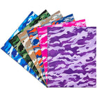 JAM Paper - Chemises scolaires brillantes à 3 trous et 2 pochettes - camouflage assorti - Paquet de 6-Dossiers de projet brillants à 3 trous l Couleurs de camouflage assorties