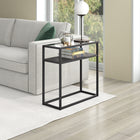 Hudson&Canal - Table d'appoint rectangulaire Ada 24 po de largeur - Bronze noirci-Finition bronze noirci artisanale appliquée sur le cadre