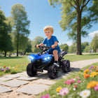 Qaba - VTT pour enfants à 4 roues, alimenté par batterie 6V avec musique et phares à DEL - bleu-Musique intégrée et phares lumineux pour une expérience immersive
