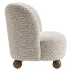 Modway - Monroe Tissu Boucle Chaise d’accent - Noyer corail-Soutien de ressort sinueux