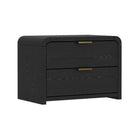 Manhattan Comfort - Table de nuit moderne Grace 28" à 2 tiroirs - Noir et Or - Lot de 2-Disponible en chêne naturel et noir, chêne naturel et doré, noir et noir, et noir et doré