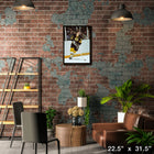Bobby Orr Boston Bruins Skating With Puck sur toile - Toile encadree - 22" x 31"-Sous licence officielle de la LNH et de l'AJLNH