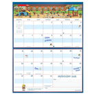 MotherWord - Calendrier familial magnétique pour réfrigérateur 2026-2027 - 9 1/2 po H x 15 po l - français-Le papier amélioré résiste aux taches d'encre