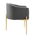 Modway - Savour Touffe Performance Velvet Chaise d’accent - Gris-Rembourrage en mousse dense