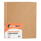 JAM Paper - Classeur Kraft brun 1 pouce - classeur à 3 anneaux-Couleur : Kraft naturel | Soyez élégant et organisé avec des classeurs colourés.