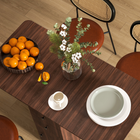 HOMCOM - Table à manger pliante à abattant sur roulettes avec tiroirs et armoire de rangement pour 4-6 personnes - brun-Fabriqué en panneau de particules solide, il offre une structure rigide 