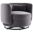 Modway - Relish Performance Velvet Chaise pivotante - Gris noir-Chaise pivotante d’accent