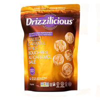 Drizzilicious - Mini galettes de riz Drizzilicious - Caramel salé - 113 g-Croustillants de riz réinventés - Une version plus légère des biscuits au chocolat, sucrée, délicieusement croquante et totalement satisfaisante, sans compromettre votre alimentation.