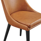 Modway - Viscount Cuir végane Chaise à manger - Tan-8