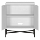 Hudson&Canal - Meuble d'appoint Brighton de 71 cm de largeur, - Blanc-Nettoyer avec un chiffon doux et sec, sans produits chimiques agressifs ni produits de nettoyage abrasifs