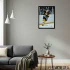 Bobby Orr Boston Bruins Skating With Puck sur toile - Toile encadree - 22" x 31"-Prêt à accrocher - livré entièrement assemblé