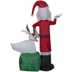 GEMMY - Figurines gonflables de Noël Jack Skellington et Zero avec bois - 152 cm-Se dégonfle pour un rangement facile