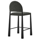 Modway - Hayley Cuir végane Tabourets de comptoir Ensemble de 2 - Anthracite noire-Assemblée requise