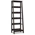 Trestle - Bibliothèque à 5 tablettes, bois Jamocha-La bibliothèque à 5 tablettes de Trestle est dotée d’espaces de rangement ouverts pour des livres, des photos, des objets à collectionner et plus encore.