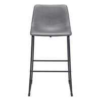 Zuo - Smart Tabouret de bar - Charbon - Ensemble de 2-Rembourrage moelleux et confortable