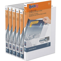 Reliure à anneaux View QuickFitMD 5/8 po AR-blanc, Paquet de 6-Vue en anneau rond, blanc, capacité de 100 feuilles, 5/8"