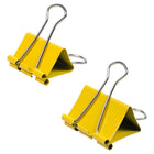 JAM Paper - Assortiment de pinces à baguette colourées - tailles moyenne et grande - pinces jaunes - 27 pinces/paquet-La prise ferme des pinces à baguette maintient les piles de papiers libres solidement attachées ensemble, sans risque de glissement ou de chute