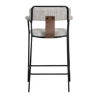 Zuo - Couva Tabouret de comptoir - Gris Tweed - Ensemble de 2-Garantie limitée de 3 ans