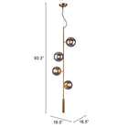 Zuo - Lampe plafonnier Zatara - Laiton-8