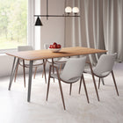 Zuo - Desi Chaise de salle à manger - Beige/Noyer - Ensemble de 2-Dimensions: 23,2 po L x 21,7 po L x 32,5 po H