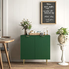 HOMCOM - Buffet 31,5 po L - vert-Design cannelé apportant une touche moderne à l’intérieur 