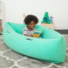 Bouncyband - Coussin sensoriel confortable Peapod, 60 po, de 6 à 12 ans jusqu'à 3 à 5 pi 1 po de hauteur, vert-Doux comme du velours et solide et durable pour des jeux sans fin pour les enfants