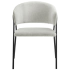 Modway - Nella Rembourré Chenille à bruyère Chaises de salle à manger Ensemble de 2 - Papier journal noir-9
