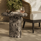 Modway - Elowen Terrasse extérieure Faux marbre Table d’appoint, Empire-Conception de la base sur piédestal