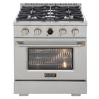 Kucht - 30 po Série KXP Cuisinière double énergie Gaz naturel - Acier inoxydable-Nouveau thermostat numérique à cadran Horus de Kucht