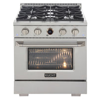 Kucht - 30 po Série KXP Cuisinière double énergie Gaz naturel - Acier inoxydable-Nouveau thermostat numérique à cadran Horus de Kucht