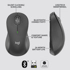  Logitech - Signature M550 L  Souris sans fil pleine taille - Pour mains de grande taille - Graphite-Autonomie de la batterie de 24 mois : travaillez jusqu'à 2 ans avec la seule pile AA fournie avec votre souris multi-appareils