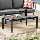 Modway - Riverside Aluminium Terrasse extérieure Table basse - Gris-Cadre en aluminium revêtu en poudre