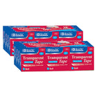 BAZIC Products - Recharge de ruban adhésif, ruban transparent, 3/4 po x 1296 po, 2 paquets de 12-Chaque rouleau mesure 3/4 po x 1000 po de long
