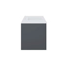 Modway - Vitality Évier simple 48" Vanette de salle de bain - Gris blanc-Évier en céramique avec comptoir intégré