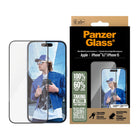 PanzerGlass - Ultra-Wide Fit Protecteur d'écran iPhone 16/15 - Transparent-Garde votre appareil à l'abri de vos tâtonnements, chutes et fissures quotidiens