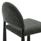 Modway - Hayley Tissu rembourré Fauteuil d’appoint de salle à manger - Anthracite noire-10