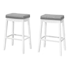 Monarch Specialties - 1262 Tabouret De Bar - Simili-Cuir Gris/Blanc - Paquet de 2-1