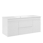 Modway - Render Fixation murale de 48" Vanette de salle de bain - Blanc blanc-Vanité moderne du milieu du siècle