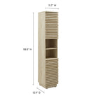 Modway - Render Tall Narrow Faux travertin Armoire de rangement pour linge in Travertin-Construction en panneaux de particules