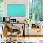 Verre Trempé Vistex Glacier 30 X 40 po Tableau blanc, sarcelle clair-30 x 40 x 0,2 (y compris les supports)