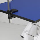 PawHut - Toilettage pour animaux à hauteur réglable - bleu-La pompe hydraulique est en acier chromé épais, plus solide et ne rouille pas et ne casse pas 