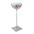Azar - Présentoir de sol à bol - 14 po - Argent/Transparent-Matériau : Polycarbonate