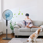 HOMCOM - Ventilateur sur pied 54 po H avec télécommande pour chambre à coucher - noir-Oscillation de 85° et inclinaison verticale dirigent précisément le flux d'air là où vous en avez besoin 